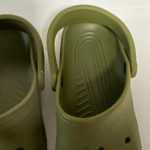Crocs Olive Green Classic Clogs Size Men’s 8 / Women’s 10 - Picture 4 of 7